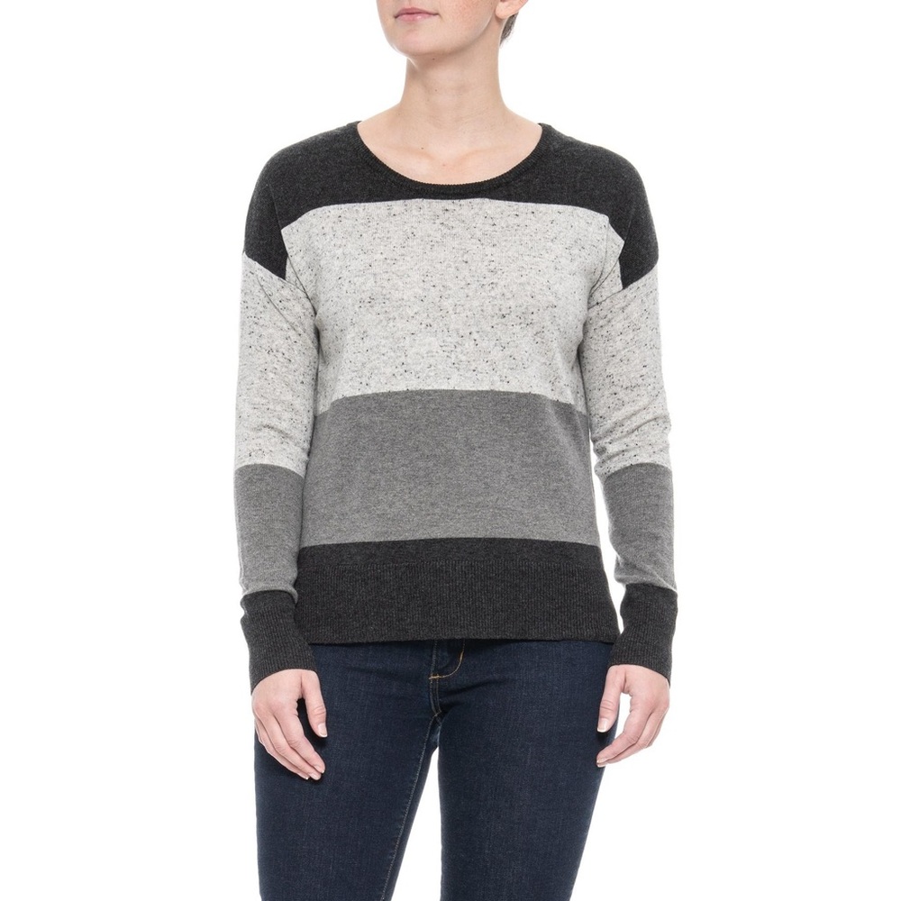 Christian Siriano Donegal Grey Colorblock Sweater